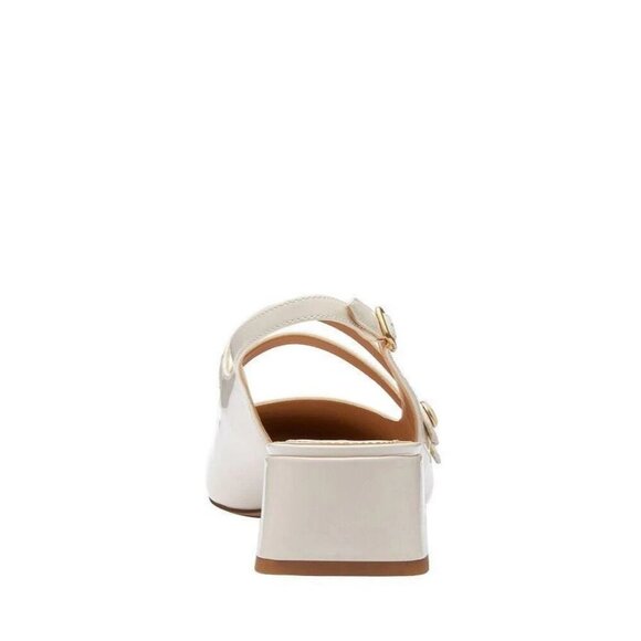 Coach Winley Mary Jane Slingback Pumps Women's Size 11 Chalk Patent Leather - Picture 6 of 6